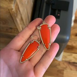 Red arrowhead earrings